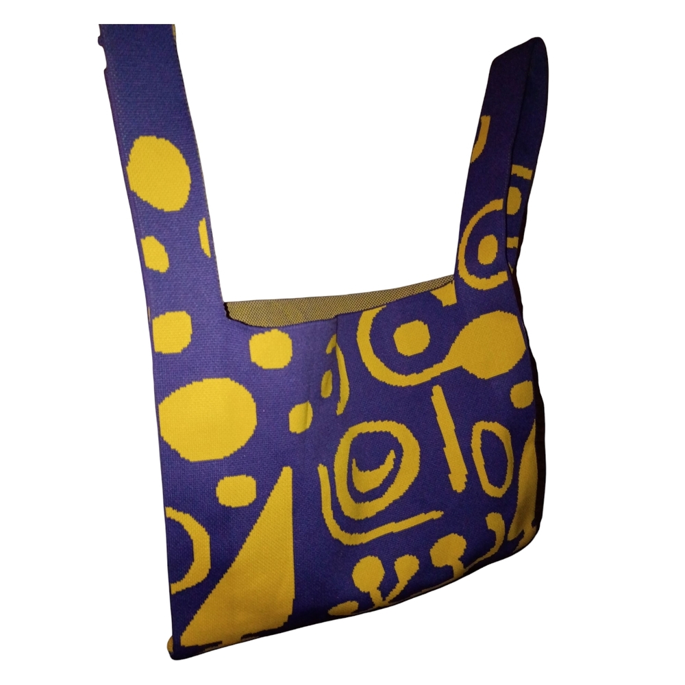 🦄 Vintage handmade Stylish Purple and Yellow Women's Bag